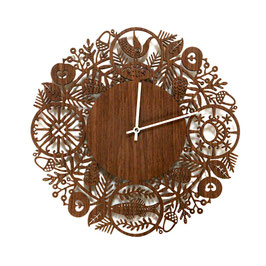 Etno Design（エトノデザイン）掛け時計 TIME OF FULLNESS 縁無し 《ダークカラー》