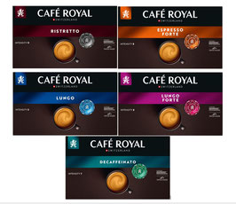 Café Royal Office Pads Variety Pack - 250 Pads kompatibel mit Nespresso* Business Solutions* - Ristretto, Espresso Forte, Lungo, Lungo Forte, Decaffeinato