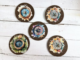 Filzuntersetzer Kompass