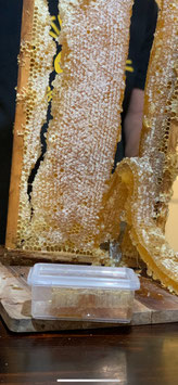Raw, fresh cut honeycomb