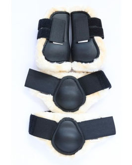 HB Shetland Gamaschenset mit Fell Schwarz