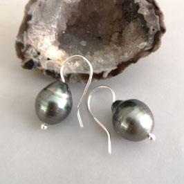 Ohrringe Tahitiperle / 925er Silber