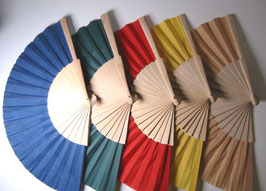 COOL WOMAN No. 1 - Fächer - Holz natur mit Textilgewebe in verschiedenen Farben