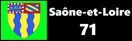 ( 71 )   Un Porte certificat simple pour assurance ou CT. Département Saône et Loire  (fond noir ou transparent)