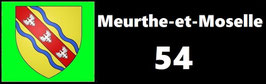 ( 54 )   Un Porte certificat simple pour assurance ou CT. Département Meurthe et Moselle  (fond noir ou transparent)