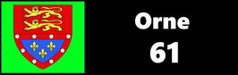 ( 61 )   Un Porte certificat simple pour assurance ou CT. Département Orne  (fond noir ou transparent)