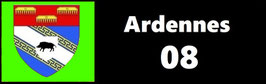 ( 08 )   Un Porte certificat pour assurance ou CT. Département Ardennes (fond noir ou transparent)