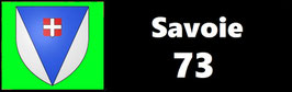( 73 )   Un Porte certificat simple pour assurance ou CT. Département Savoie  (fond noir ou transparent)