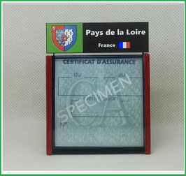 ( R12 )   Un Porte certificat d'assurance ou CT. Région Pays de la Loire  (fond noir ou transparent)