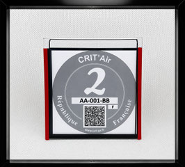 Réf. : 003CRN   /// Un Porte certificat simple neutre Crit'air (fond noir)