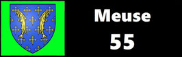 ( 55 )   Un Porte certificat simple pour assurance ou CT. Département Meuse  (fond noir ou transparent)