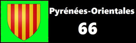 ( 66 )   Un Porte certificat simple pour assurance ou CT. Département Pyrénées Orientales  (fond noir ou transparent)