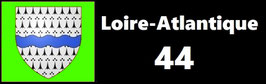 ( 44 )   Un Porte certificat simple pour assurance ou CT. Département Loire Atlantique  (fond noir ou transparent)