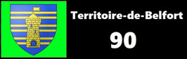 ( 90 )   Un Porte certificat simple pour assurance ou CT. Département Territoire de Belfort  (fond noir ou transparent)