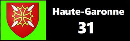 ( 31 )   Un Porte certificat simple pour assurance ou CT. Département Haute Garonne  (fond noir ou transparent)