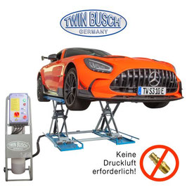 Reifendienst Scherenhebebühne 3.0 t TWS3-10E 230V oder 400V Blau