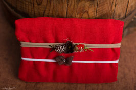 xmas Collection - Rotes Wrap und Stirnband Set Nr. 1