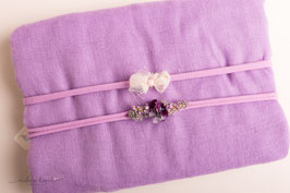 Wrap und Stirnband Set "purple"