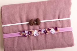 Wrap und Stirnband Set "deep purple"