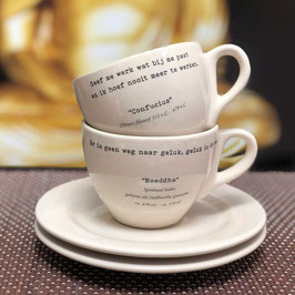 Thee kopjes set van 2 stuks met Quotes #2