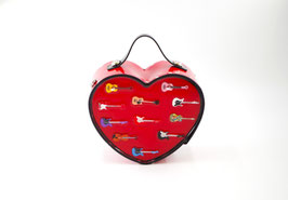 Herz Gitarre rot
