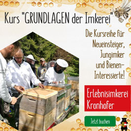 "Grundlagenkurs der Imkerei" geblockt (44 BE) bei der Erlebnisimkerei Kronhofer in Mitschig/Hermagor