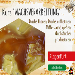 Kurs: "Mein eigenes Wachs verarbeiten" bei der Imkerei Kohlbacher-Schneider in Klagenfurt (19.11. und 23.11.2025)
