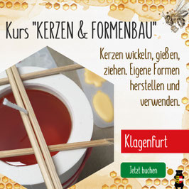 Kurs: "Kerzenherstellung und Formenbau" bei der Imkerei Kohlbacher-Schneider in Klagenfurt (19.11. und 23.11.2025)