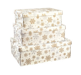 Geschenkbox Weihnachten Rechteck mit Deckel - 34x25x12 cm