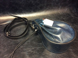 Handtasche aus eigener Herstellung, komplett Leder, blau