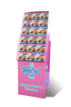 90x WETZEL Schoko Creme Oblaten Ecken 50g