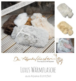 Luxus Echtfell Wärmflaschenbezug | Geschenktipp