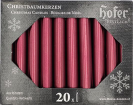 Tropffreie Weihnachtskerzen, metallic bordeaux