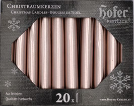 Tropffreie Weihnachtskerzen, metallic Messing