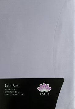 Satin Bettwäsche TOP MARKE LOTUS UNI  Lavendel - hell Lila