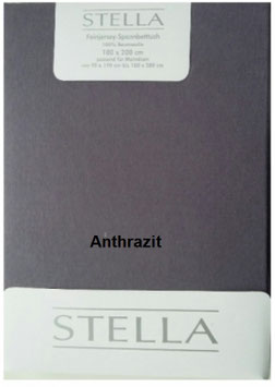 Jersey - Fixleintuch für Boxspringbetten  "Anthrazit"