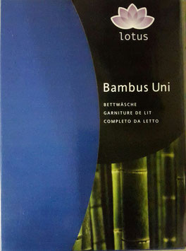 Baumwoll/Bambus Bettwäsche TOP MARKE LOTUS Uni Royal Blau