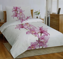 Baumwoll Bettwäsche der MARKE NOMAIA Dessin Orchidee