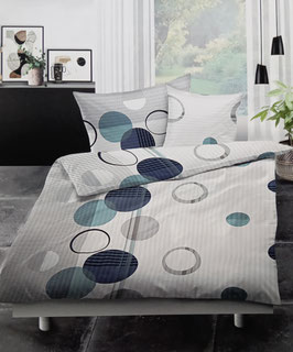 Bettwäsche Seersucker TOP QUALITÄT Dessin Kreise