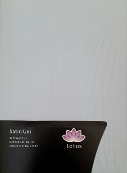 Satin Bettwäsche TOP MARKE LOTUS Uni Hellblau