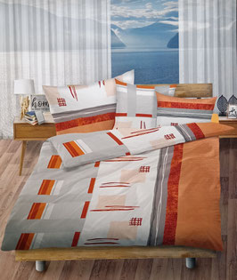 Jersey Bettwäsche TOP QUALITÄT  Dessin Mathea Orange