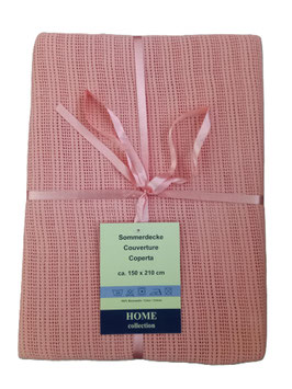 Sommerdecke Farbe Abricot für Einzelbett