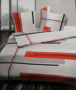 Satin Bettwäsche TOP MARKE LOTUS Swiss Design Sunday Orange