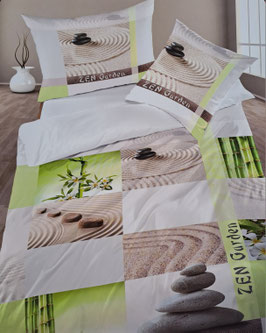 Baumwoll Bettwäsche MARKE LOTUS Dessin Zen Garden