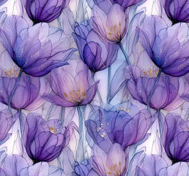 Jersey Druck XXL - Lila Tulpen