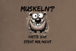 French Terry Panel  XXXL-  Muskeln? Hatte ich, steht mir nicht by Brackis Stoffhandel