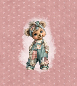 Jersey Panel - Mausi in Latzhose by Brackis Stoffhandel