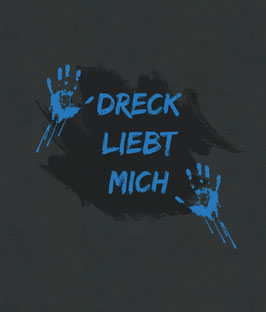 French Terry Panel - Dreck liebt mich by Brackis Stoffhandel