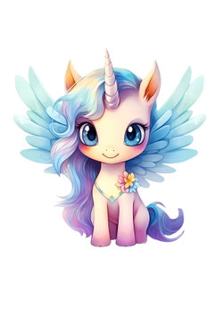 Bügelbild - Einhorn/Pegasus