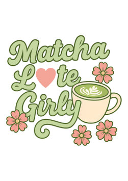 Bügelbild 48- Matcha Late Girly